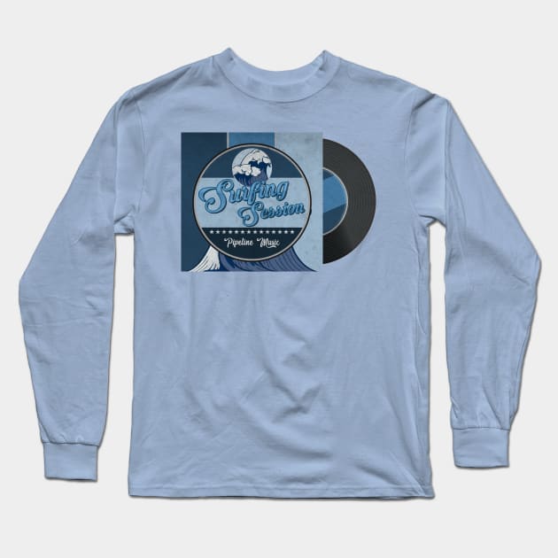 Vintage Surfing LP Long Sleeve T-Shirt by CTShirts